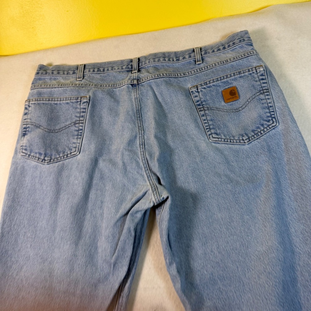 Carhartt Mens Relaxed Fit Light Wash Denim Jeans Blue B17 STW 44x28